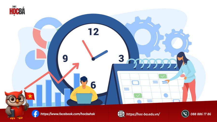 Học viên lên lịch học hiệu quả, kết hợp quản lý thời gian và mục tiêu cá nhân