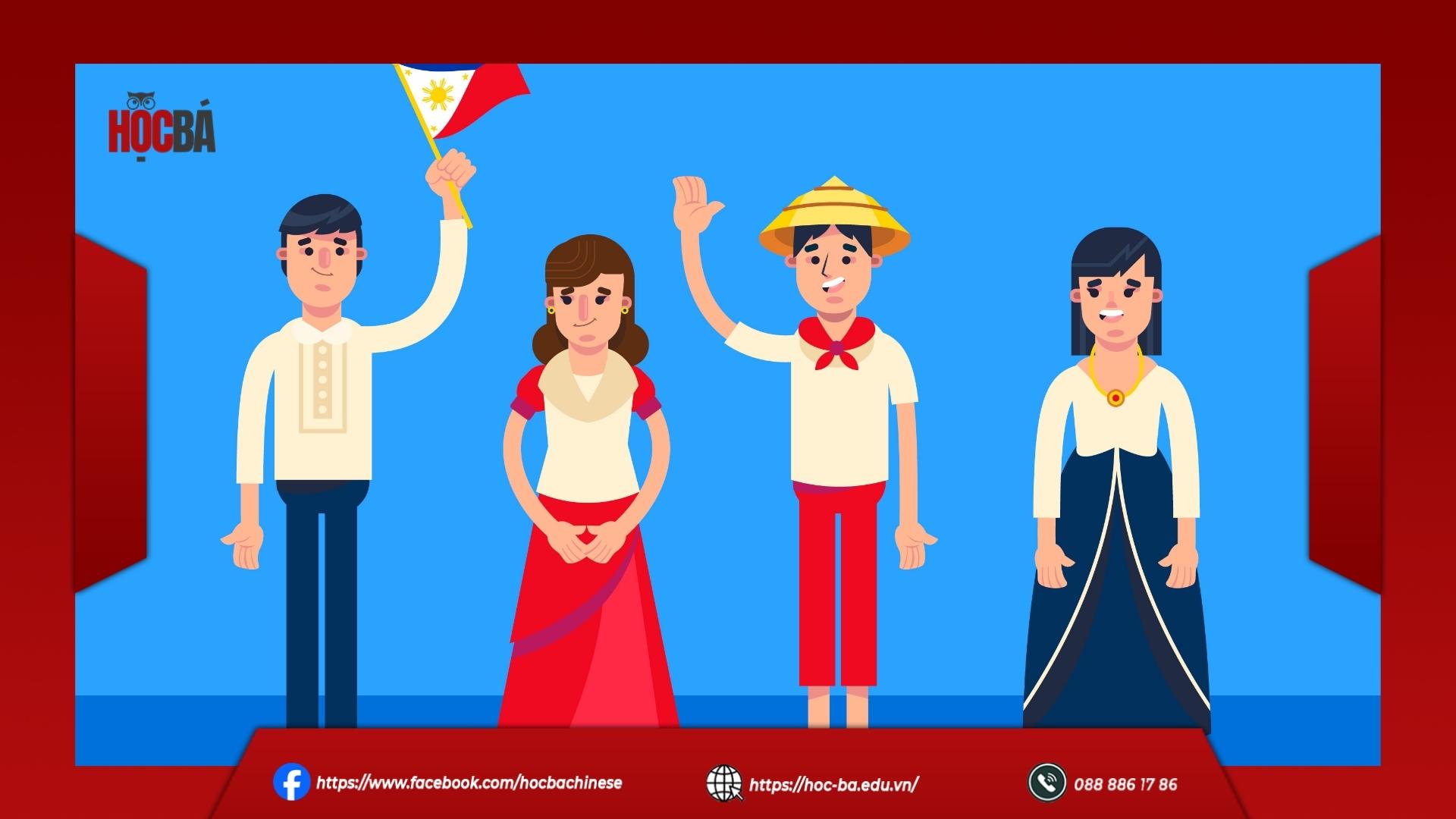 Người nước ngoài đại diện các quốc gia Đông Nam Á mặc trang phục truyền thống