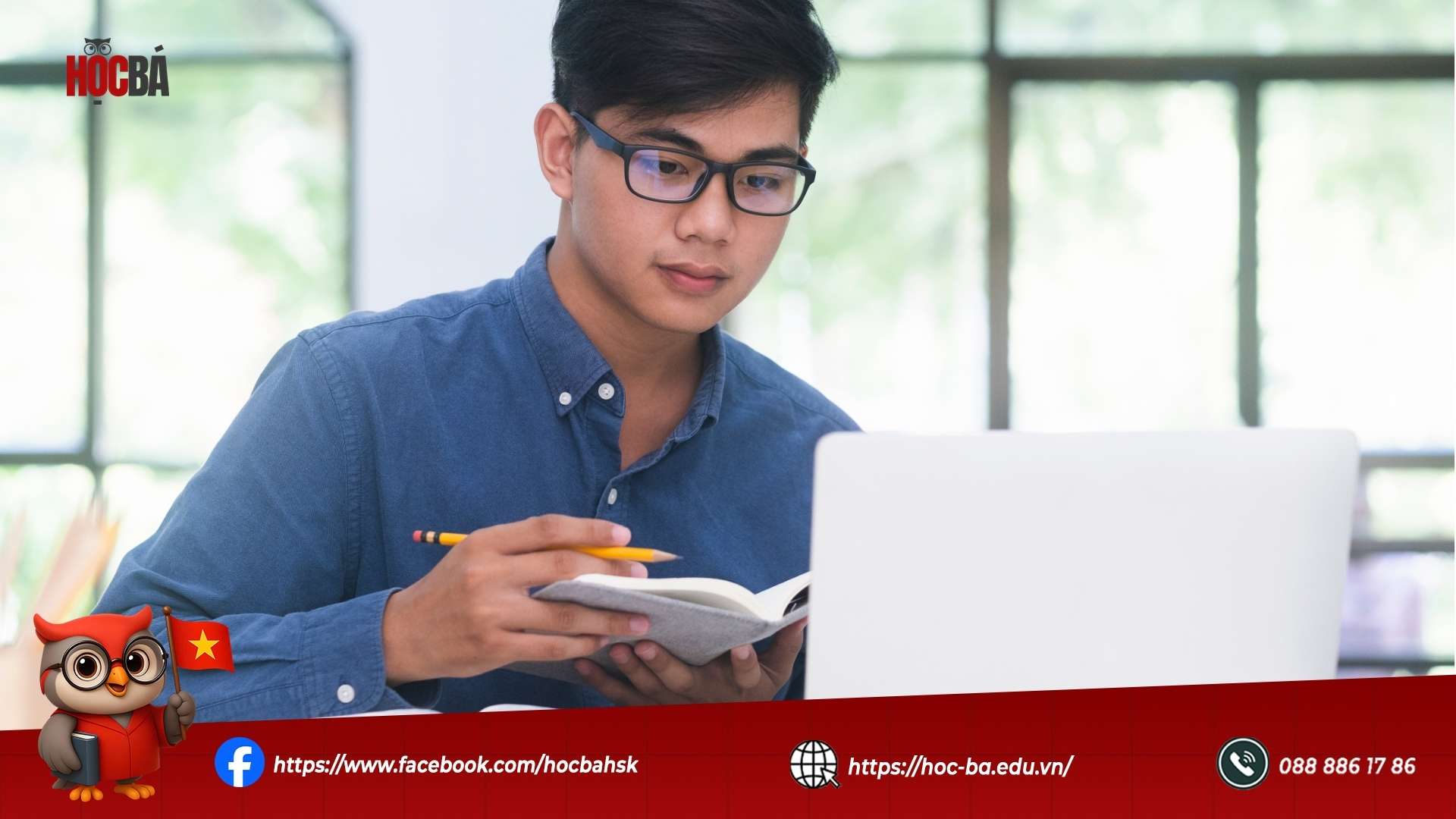 thanh niên học hội thoại hsk 4