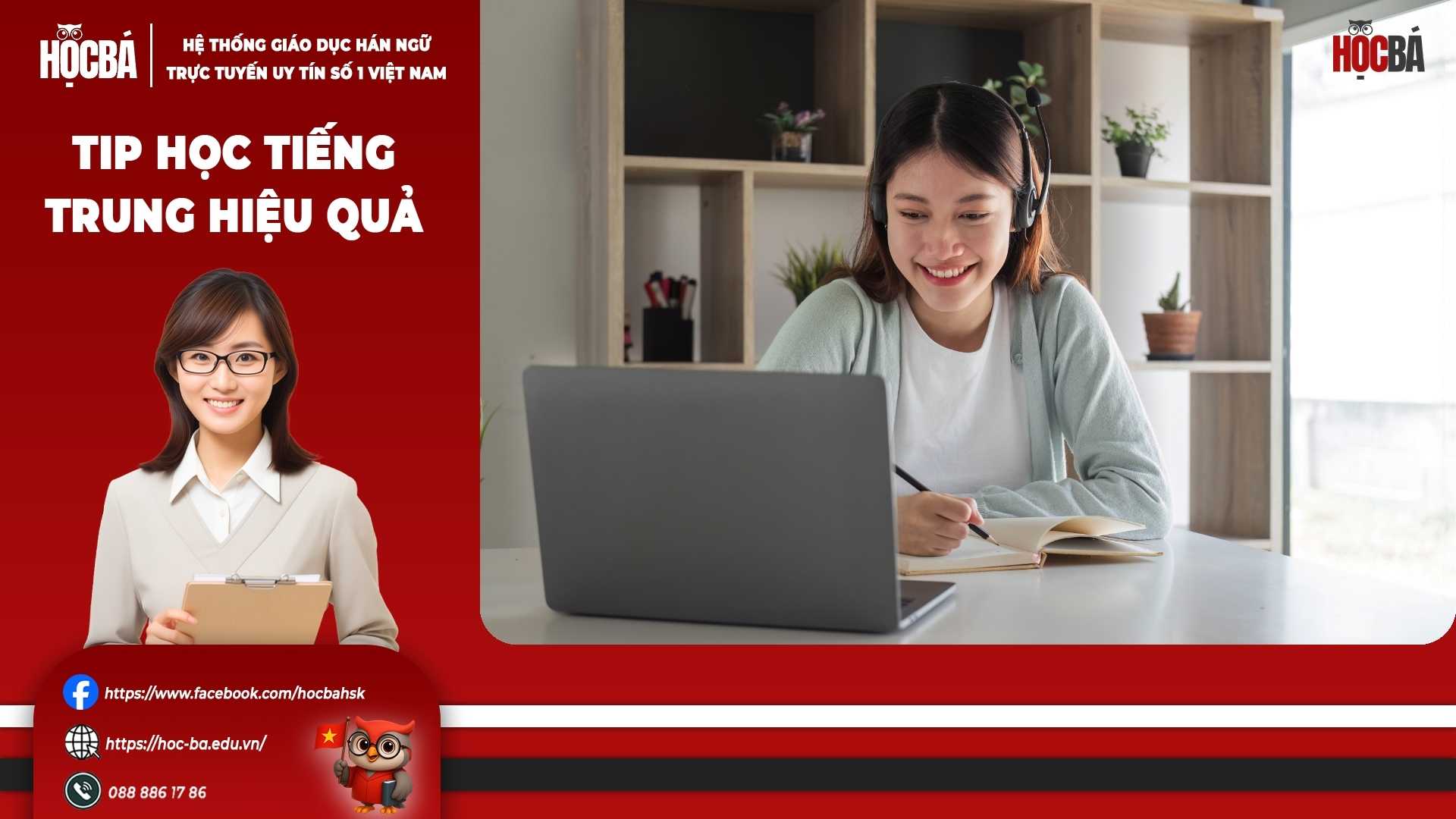 cô gái đang ôn tập sách giáo trình hsk 3