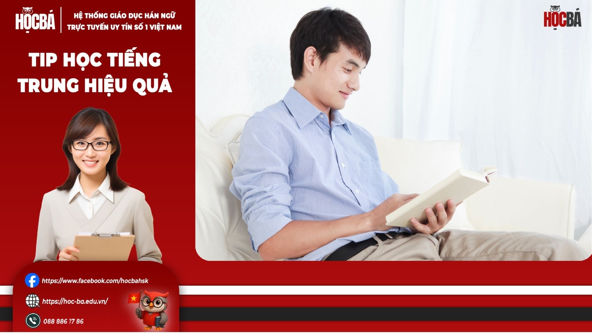 thanh niên luyện đọc hsk 4