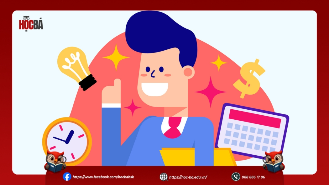 Người đàn ông thành công với ý tưởng, tiền bạc và thời gian, biểu tượng cho học tập HSK 4 hiệu quả và đạt mục tiêu