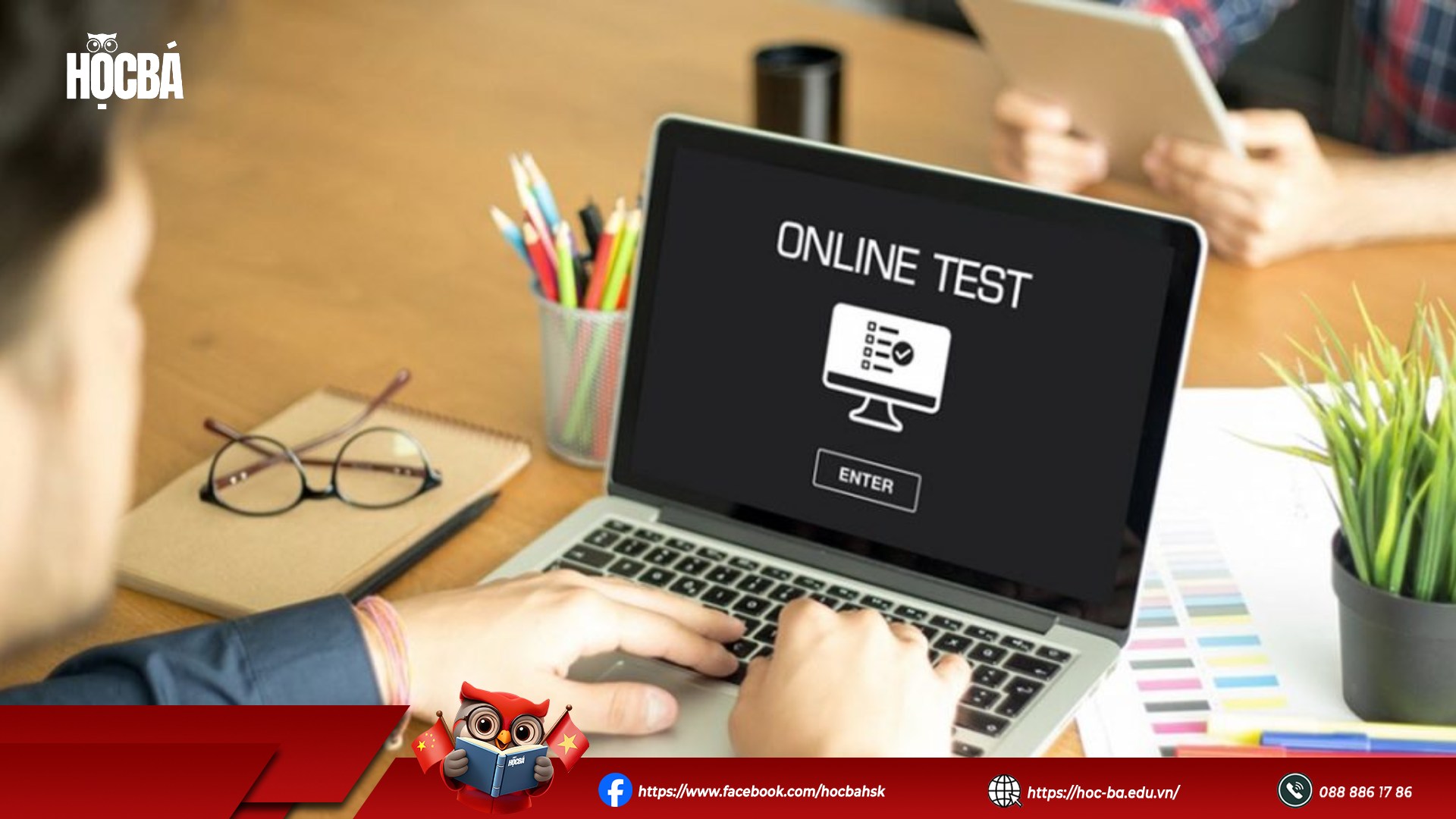 người học đang chuẩn bị làm bài test hsk 4