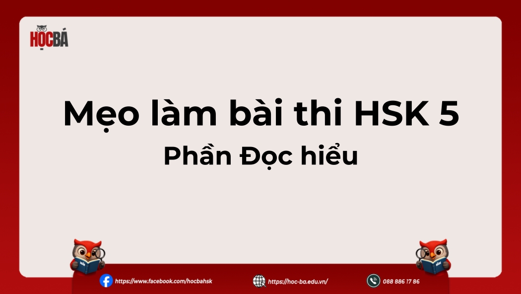 Mẹo làm bài thi HSK 5 phần Đọc hiểu đạt điểm cao - Học Bá