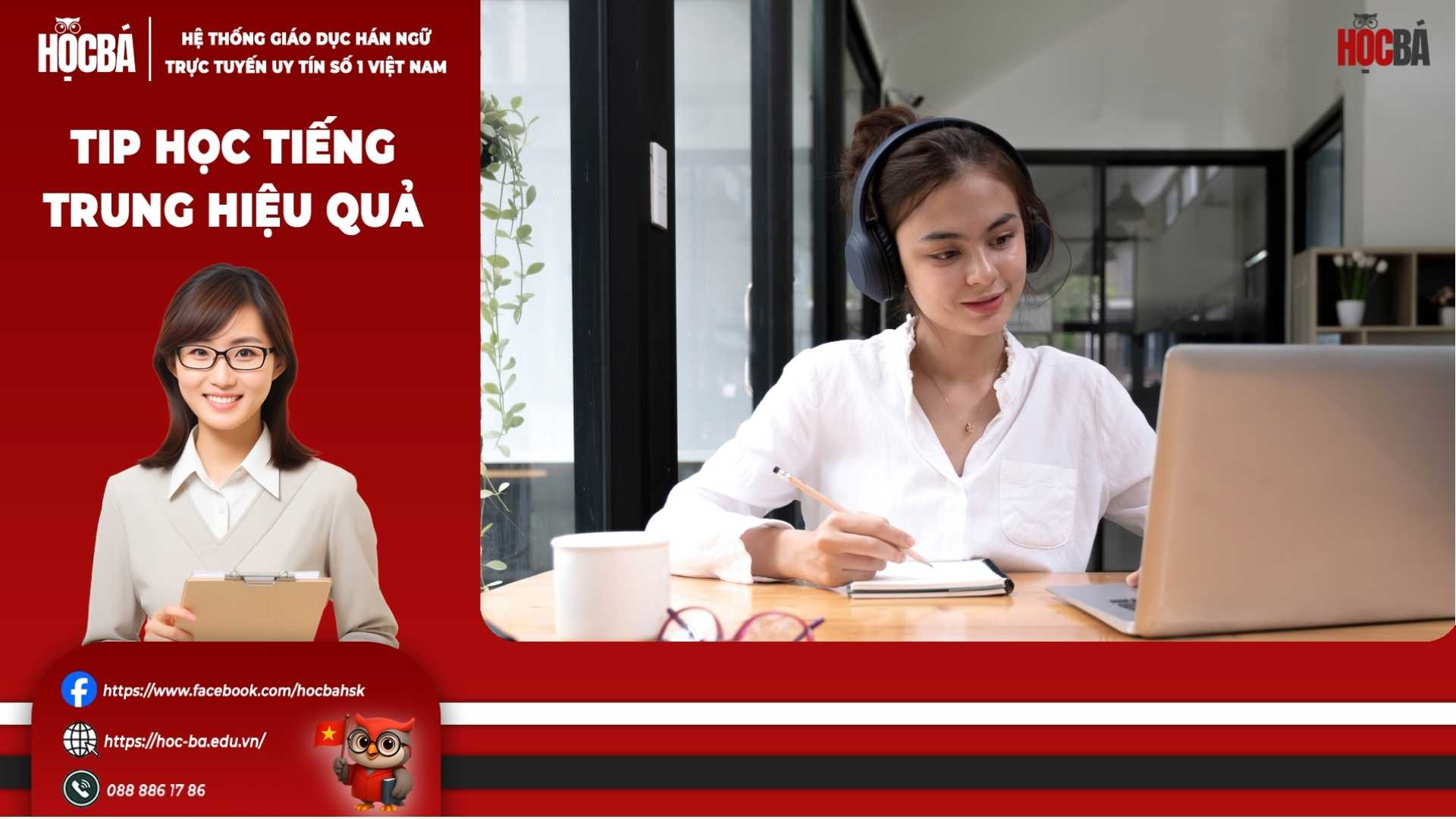 bạn gái đang luyện dịch hsk 4
